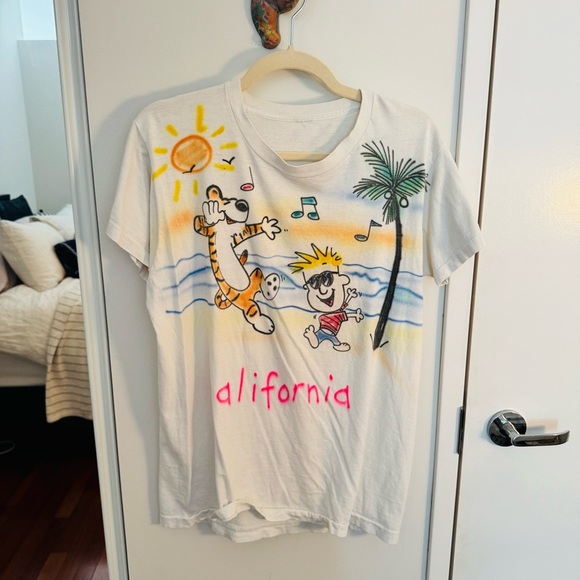 VINTAGE Calvin & Hobbes air brush shirt - Picture 1 of 4
